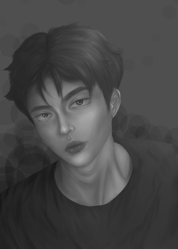 Monochrome Portrait of a Young Man