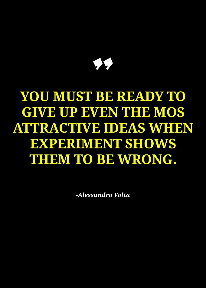 Alessandro Volta Quote on Ideas