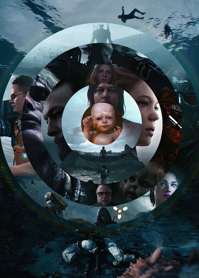 Death Stranding Circular Collage