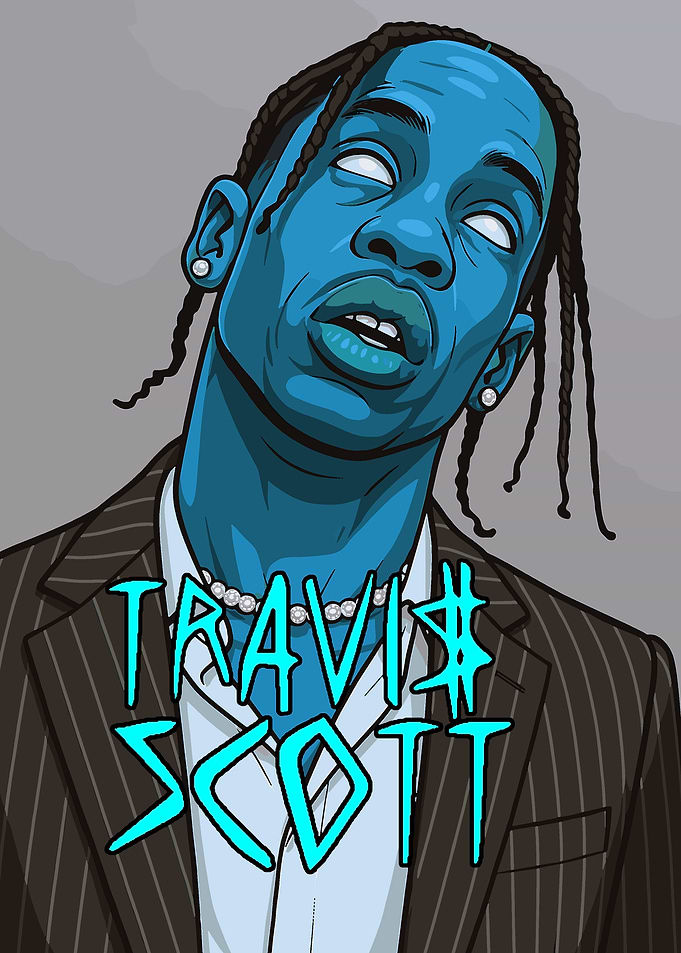 Travis Scott Portrait Illustration