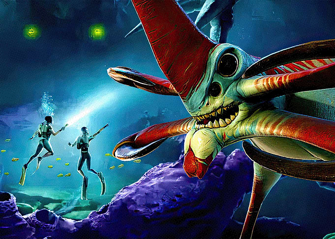 Subnautica Reaper Leviathan Encounter
