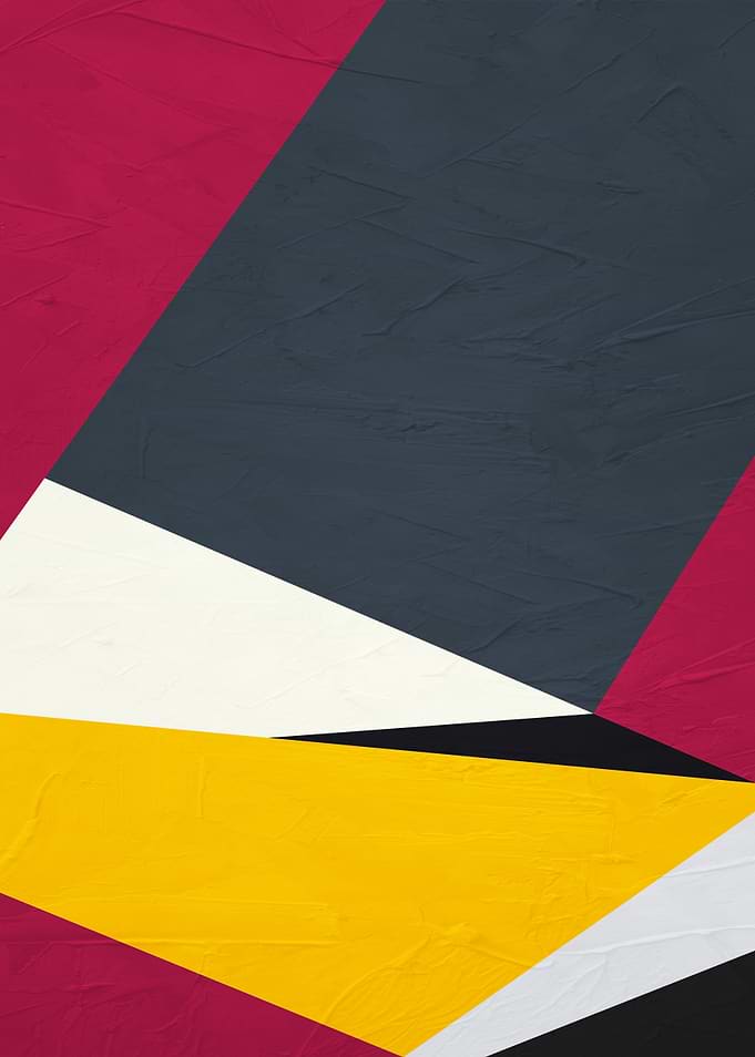 Abstract Geometric Color Block Painting