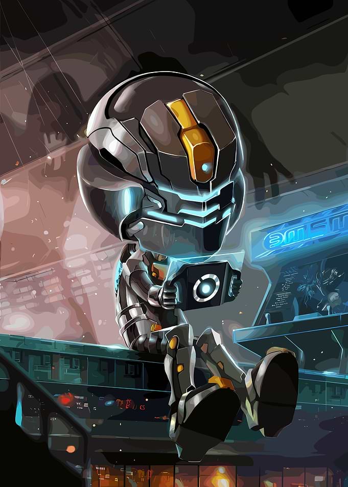 Isaac Clarke Chibi Digital Art