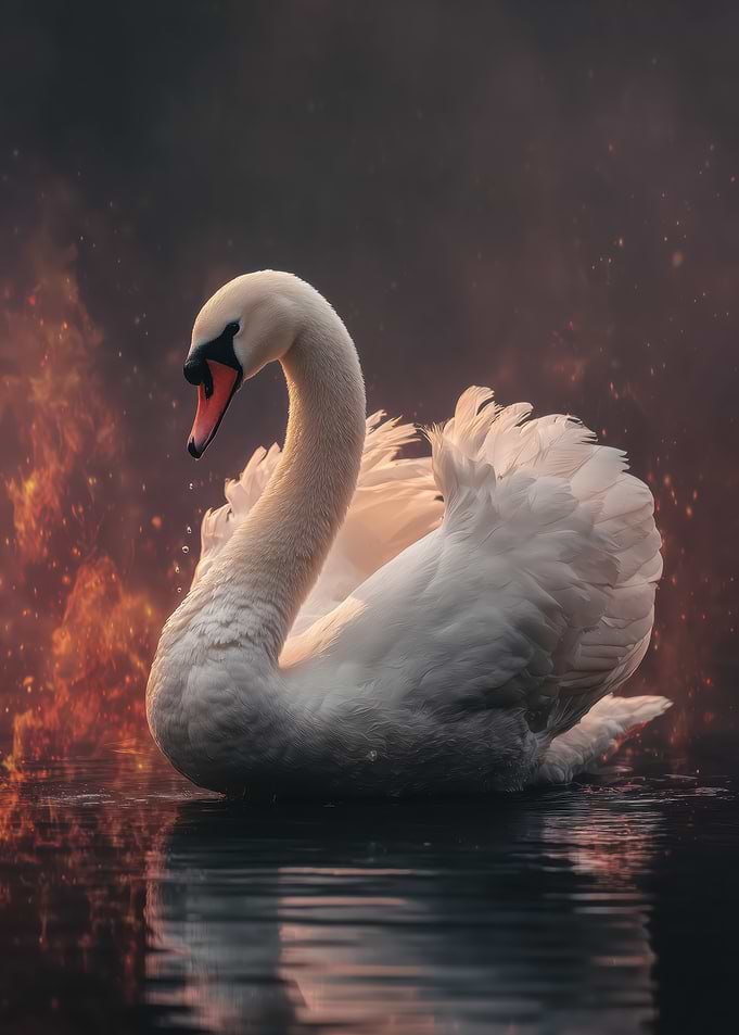 Elegant Swan on Water