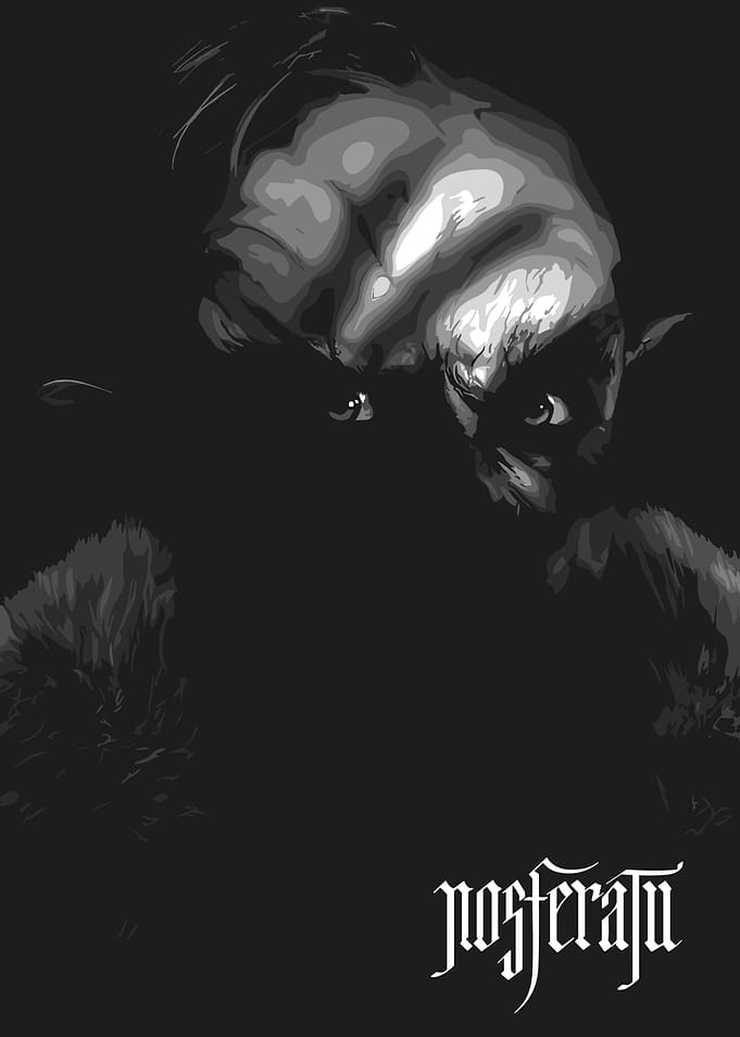 Nosferatu Black and White Portrait