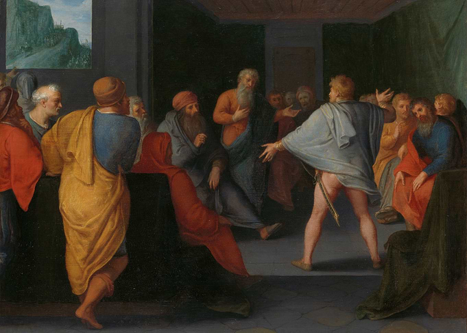 Classical Gathering with Central Figure