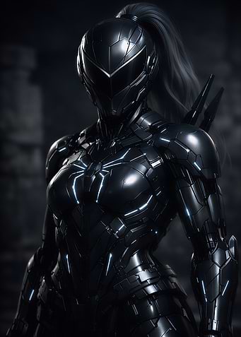 Futuristic Armored Female Warrior