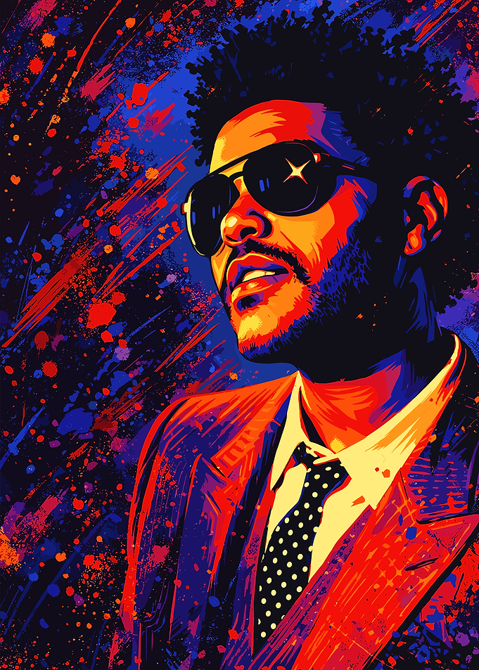 The Weeknd Colorful Portrait
