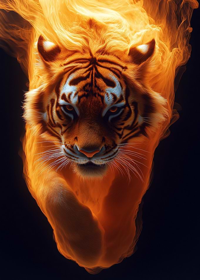 Fiery Tiger Portrait
