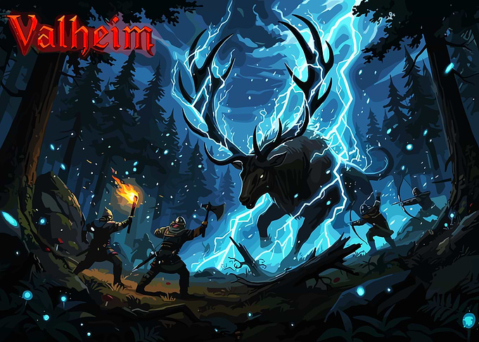 Valheim Eikthyr Battle