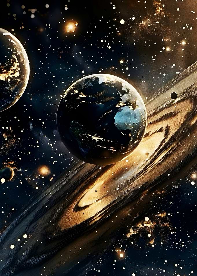 Planets and Rings in Space