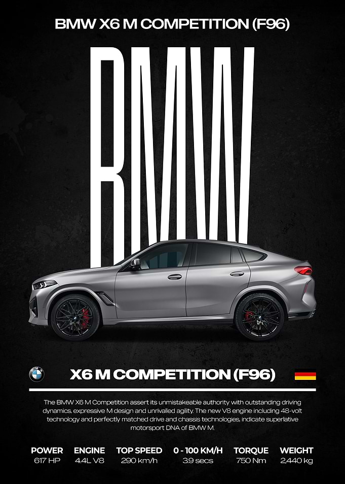 BMW X6 M Competition (F96) Poster