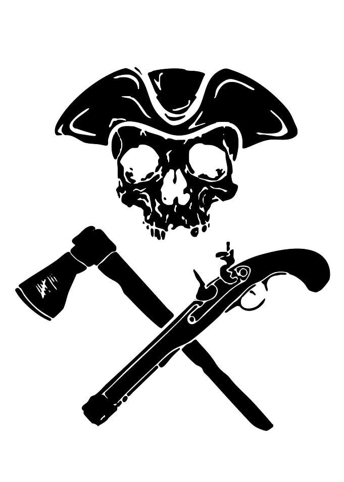 Pirate Skull and Cross Weapons