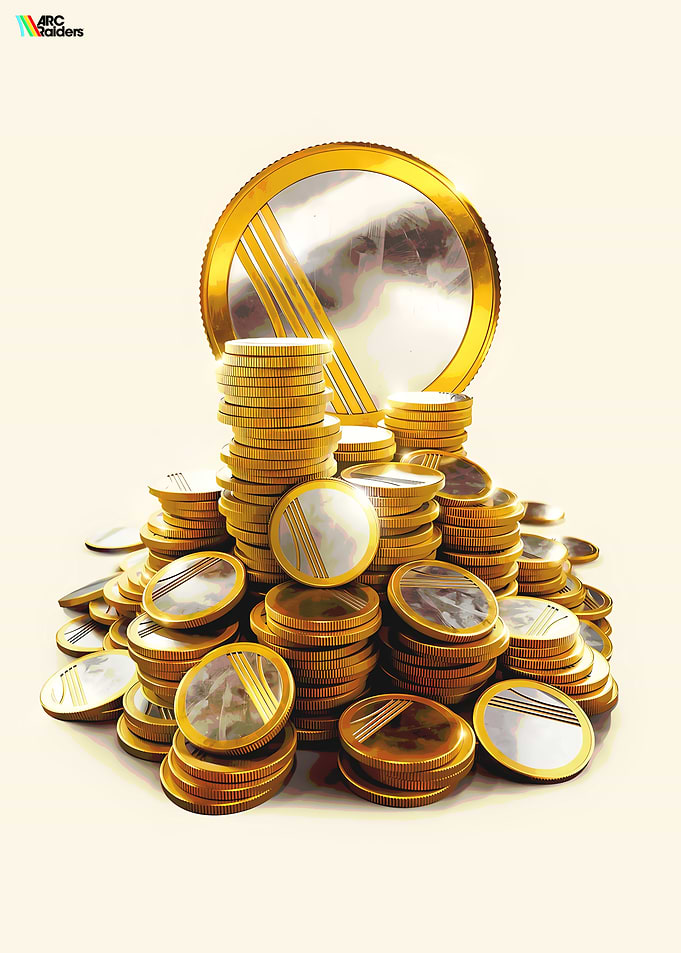 Pile of Gold and Silver Coins