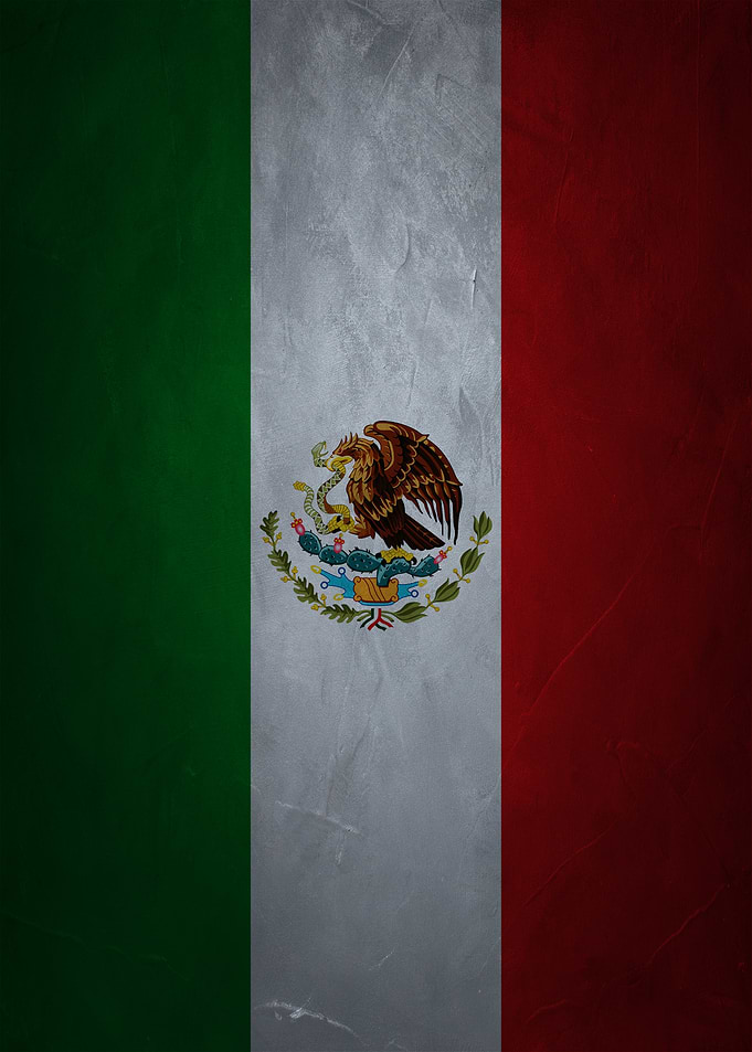 Mexican Flag with Emblem