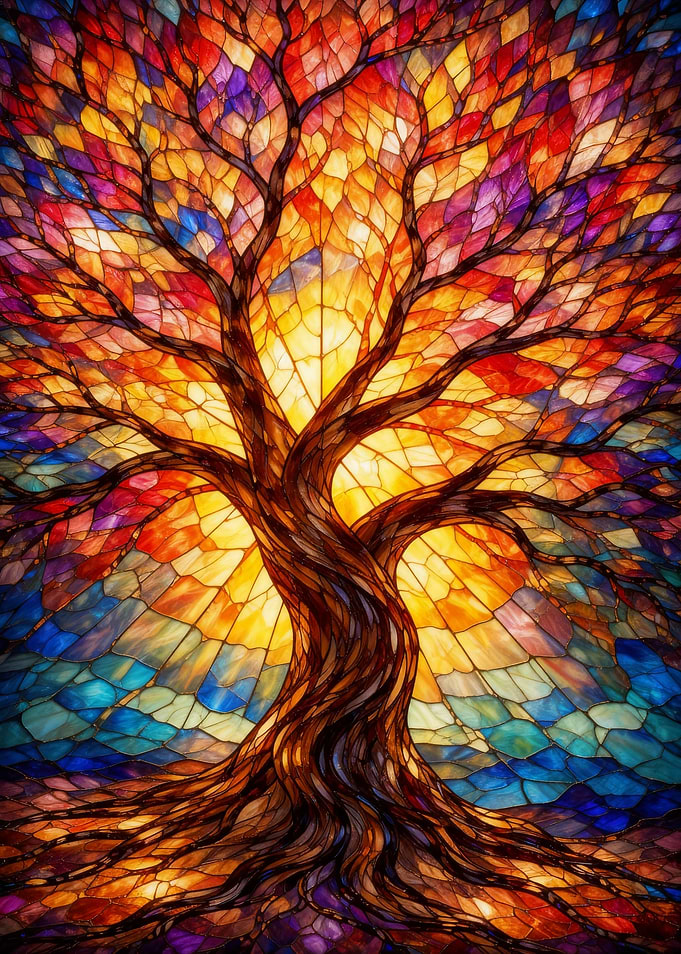 Stained Glass Tree of Life