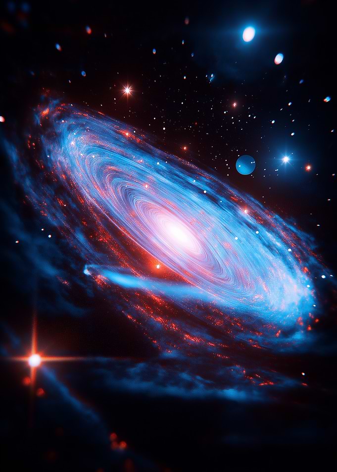 Vibrant Galaxy in Deep Space