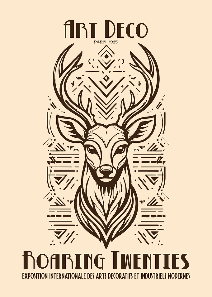 Art Deco Roaring Twenties Deer