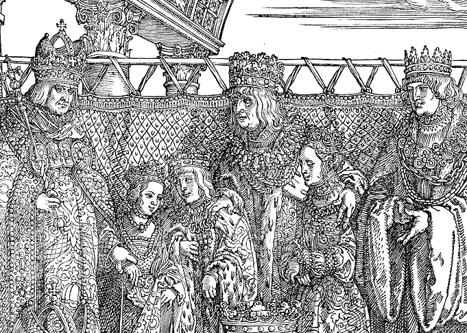 The Vienna Double Wedding Albrecht Durer Engraving