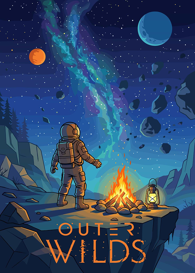 Outer Wilds: Astronaut by Campfire