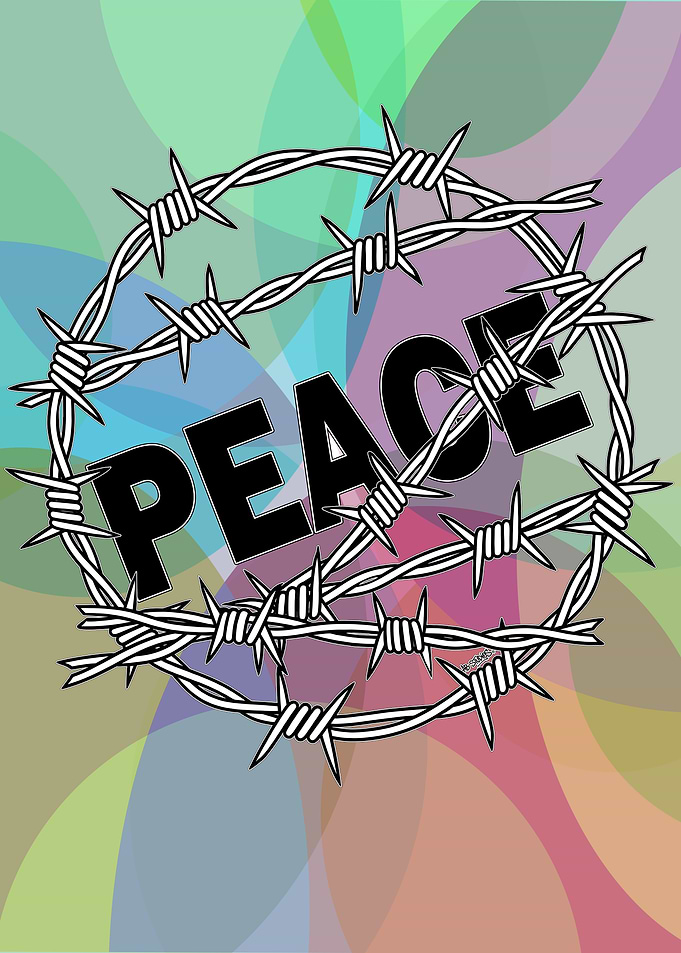 Barbed Wire Peace Symbol