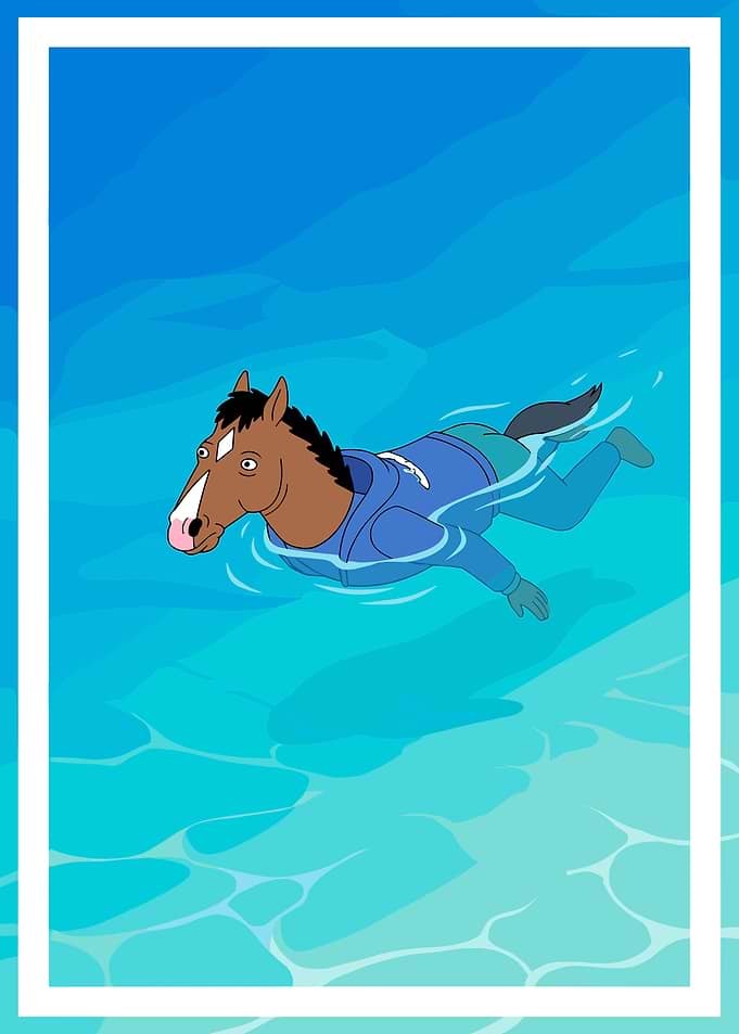 BoJack Horseman Swimming
