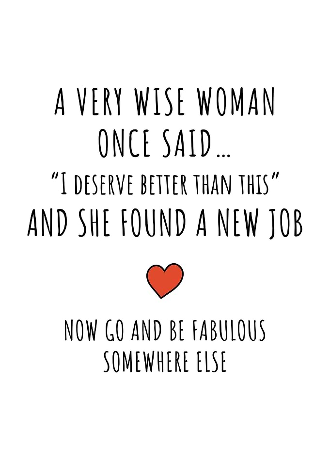 Wise Woman New Job Card