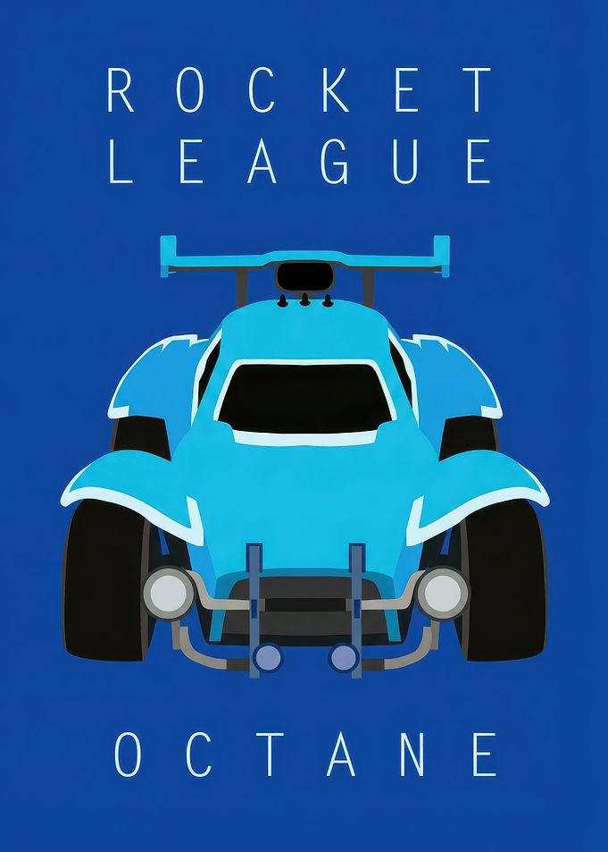 Rocket League Octane Car Illustration