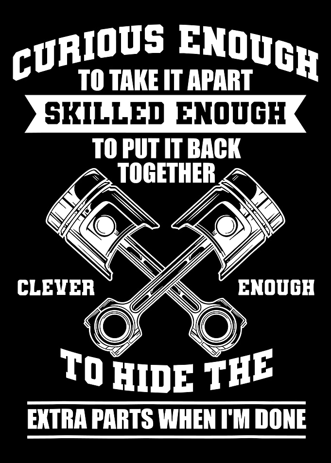 Curious Enough Mechanic Humor Design