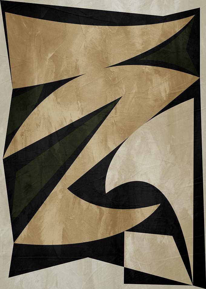 Abstract Geometric Art with Earth Tones