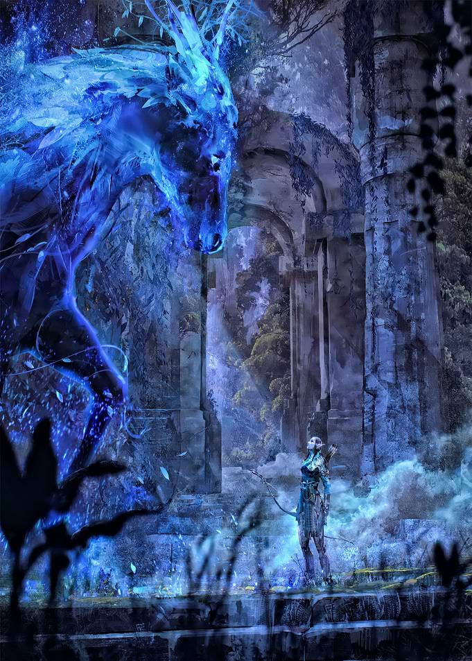 Mystical Encounter: Archer and Spirit Horse