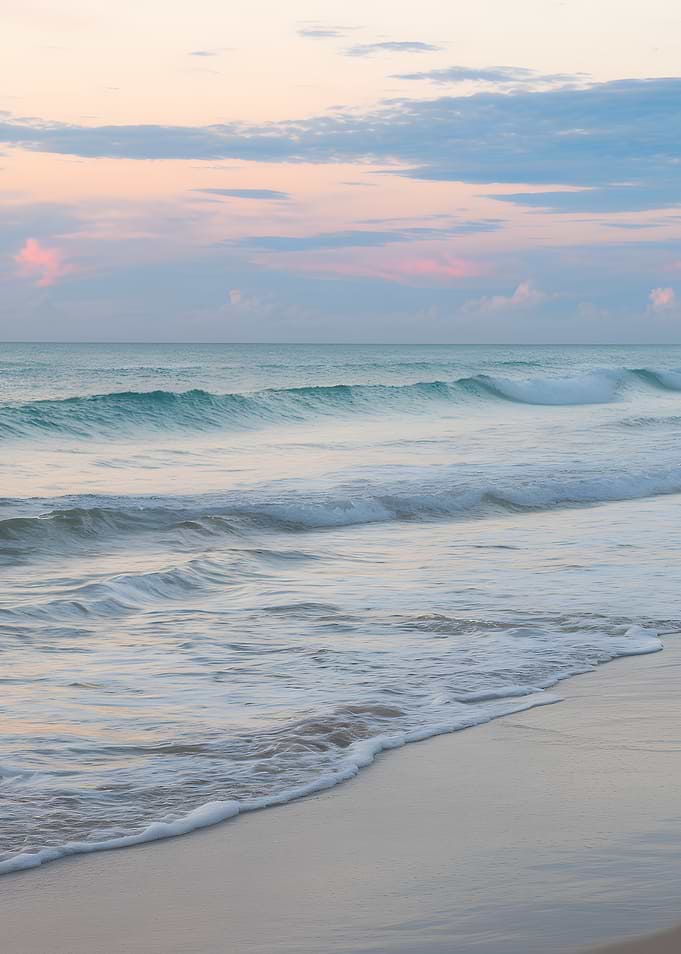 Ocean Waves at Sunset
