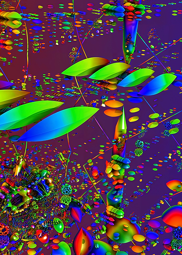 Colorful Abstract Fractal Landscape