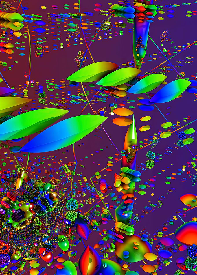 Colorful Abstract Fractal Landscape