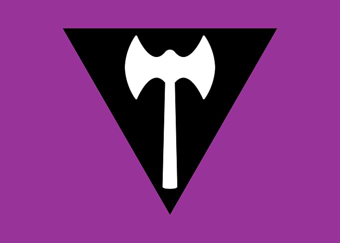 Lesbian Labrys Pride Flag