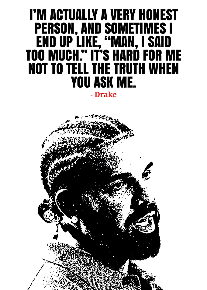 Drake Quote Portrait
