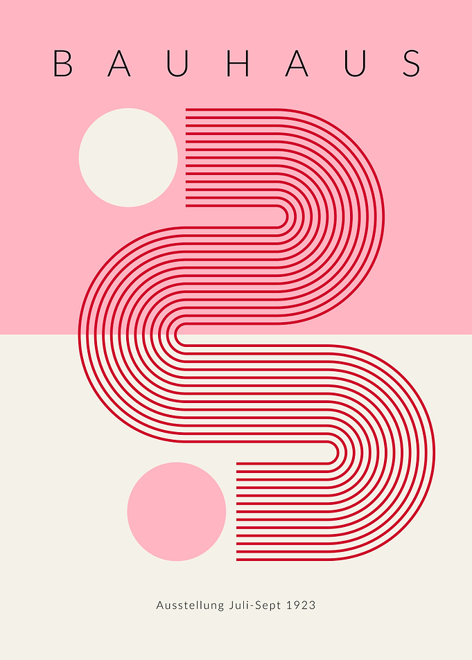 BAUHAUS | Rote Kurven auf rosa