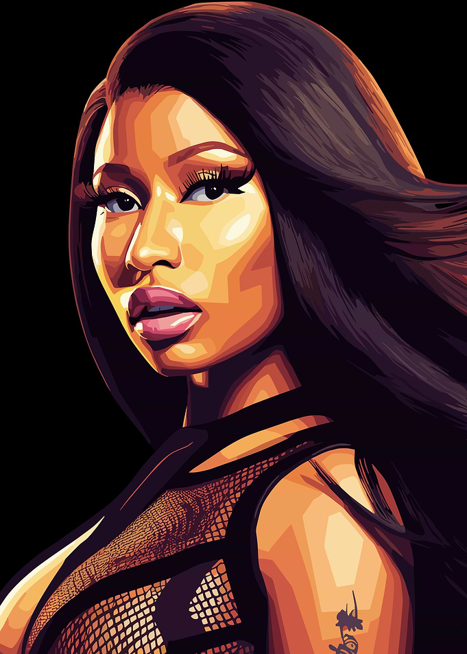 Nicki Minaj Digital Art Portrait