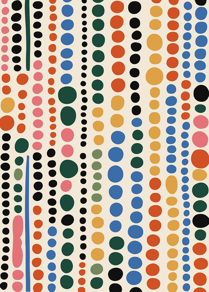 Colorful Circles and Lines Pattern