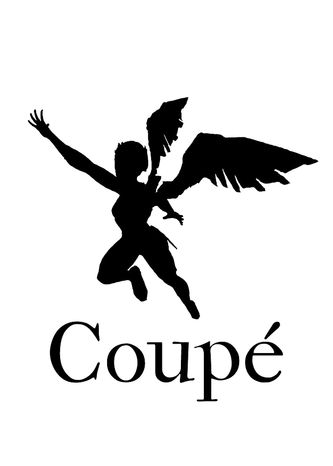 Coupé winged figure Illustration