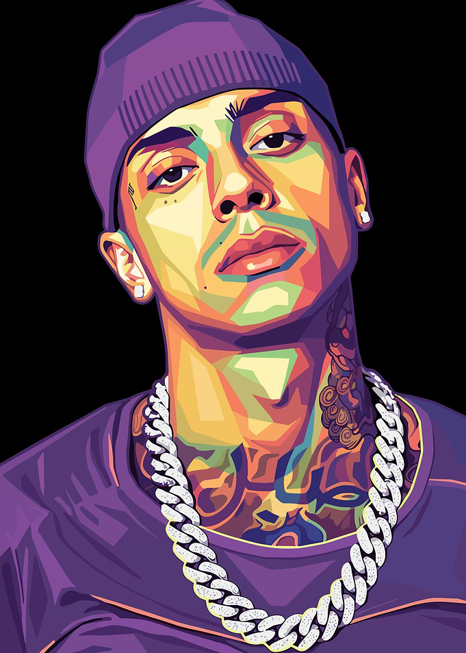 Central Cee with Tattoos and Chain