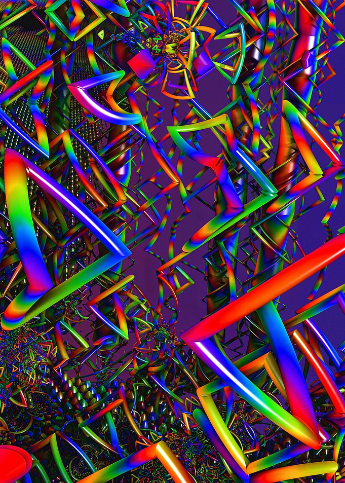 Rainbow Geometric Abstract