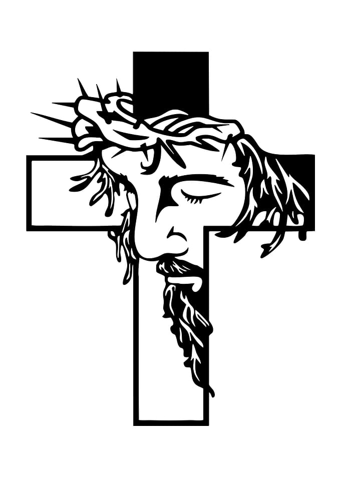 Jesus Christ on the Cross Silhouette