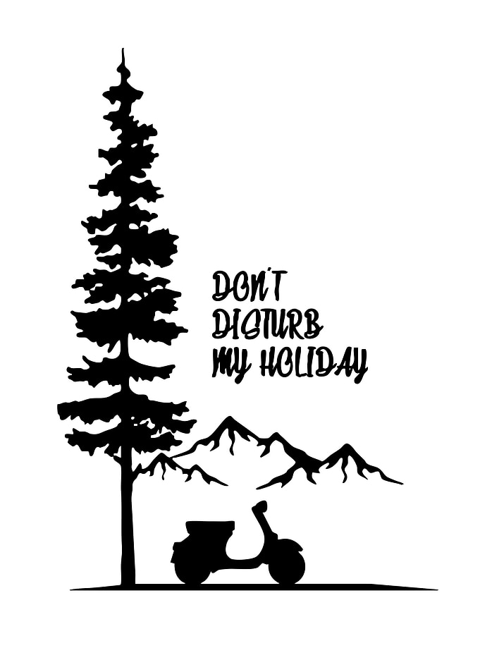 Don't Disturb My Holiday Silhouette