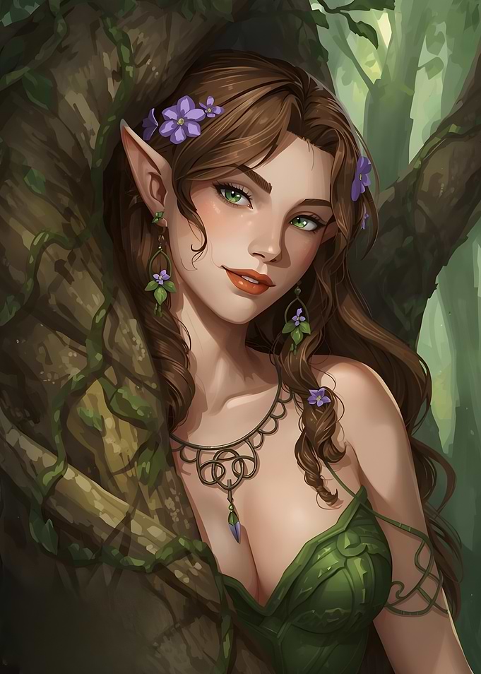Elegant Forest Elf Portrait