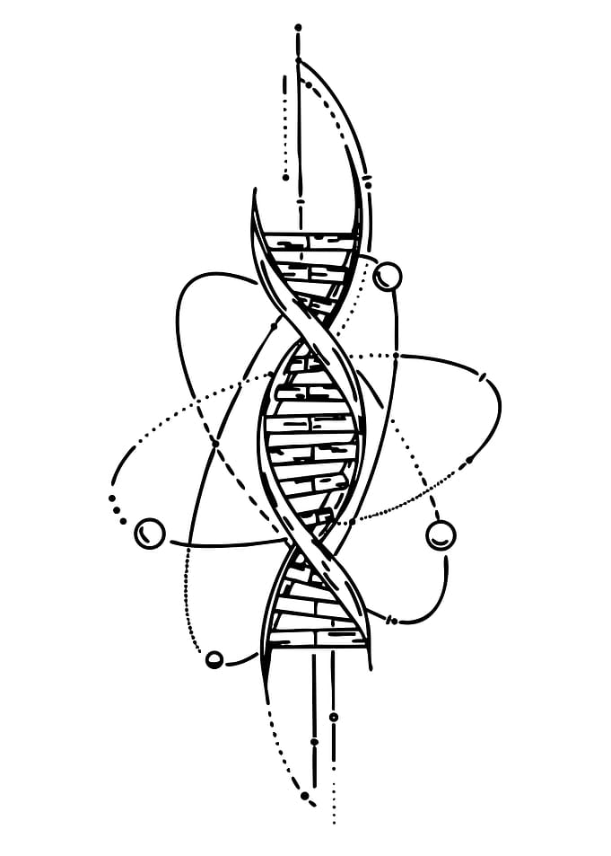DNA and Atom Graphic
