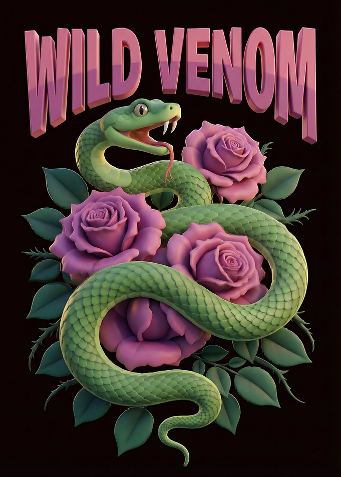 Wild Venom Snake and Roses