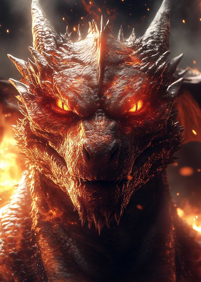Fiery Dragon Close-Up