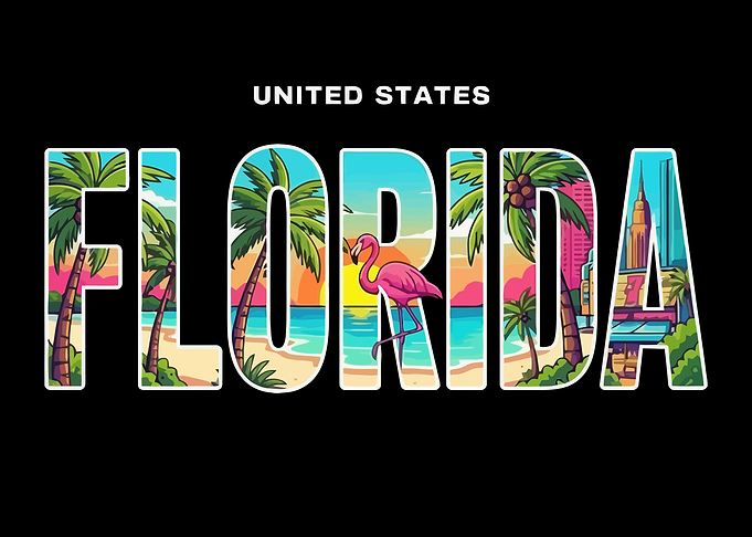 Florida United States Graphic Design