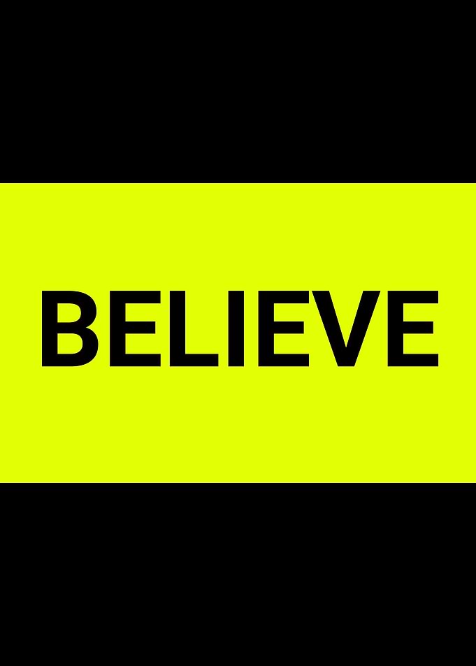 Believe Text Art
